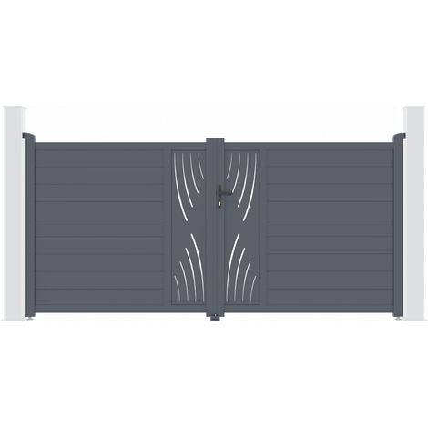 Puerta Batiente de aluminio 3m VELETA 300 x 160 cm (1/4)