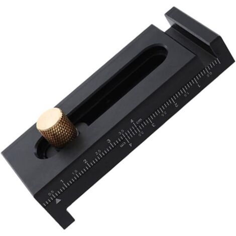 Jauge d'écart pour le travail du bois règle de couture de scie en alliage d'aluminium ajusteur de fente outil de mesure de profondeur outils de travail du bois-jauge de couture de scie (1/5)