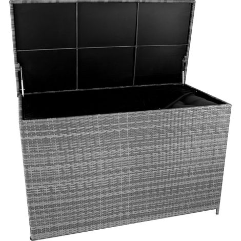 Rattan Cushion Storage Box 996L - Grey