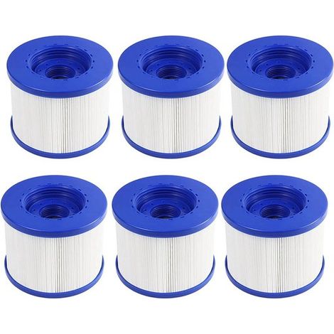Schwimmbadfilter 6er-Pack Ersatz-Whirlpoolfilter 104 mm PET + Vliesstoff, kompatibel mit Clever Spa - YanBan (1/5)