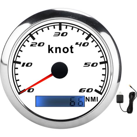 Compteur de vitesse GPS, tachymètre numérique IP67 étanche avec antenne universelle pour voiture camion bateau 9-30V DCWhite (1/5)