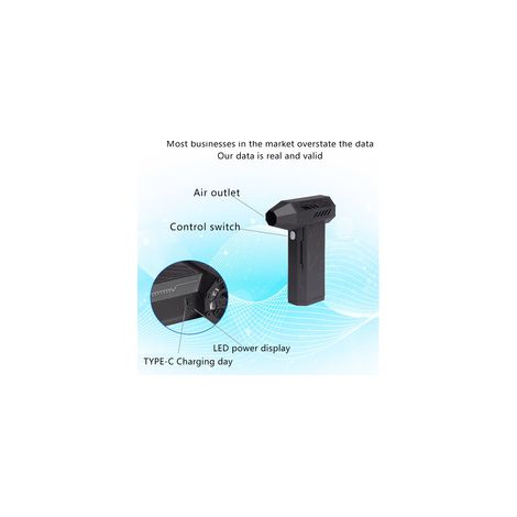 Soffiatore ad aria compressa 130000 giri/min. Spray ad aria compressa per la pulizia Mini soffiatore ad aria ricaricabile con velocità continua, per la pulizia di PC, tastiera, auto, casa (1/3)
