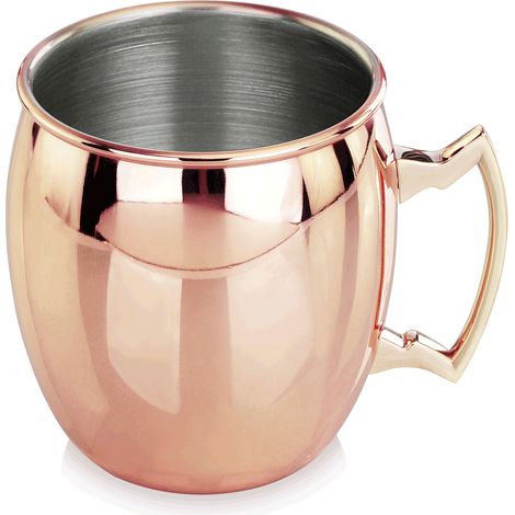 Verre à Moscow Mule Aspect Cuivre Lisse H 90 mm Ø 87 mm - Was Germany