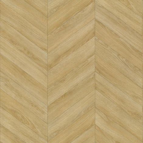 Sol Vinyle effet Parquet chevron Chêne naturel - Rouleau de 2m x 14m
