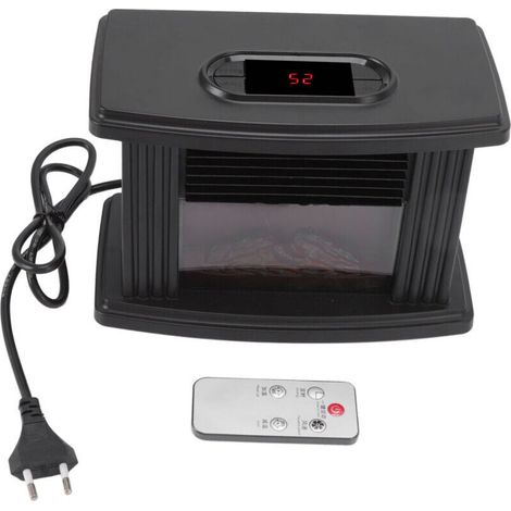Réfonce de cheminée électrique 1000W Poêle de table en uniforme rapide portable avec télécommande (1/4)