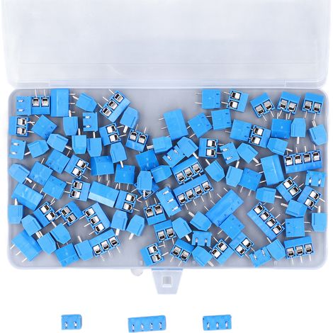 Connecteur de bornier à vis pour montage sur PCB, 100 pièces, 5.08mm 2P ​​3P 4P pour câble 14-22AWG 300V 16A (1/5)