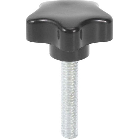 Vis M8 X 40 Mm TêTe éToile à Oreilles PoignéE Bouton de Serrage Noir