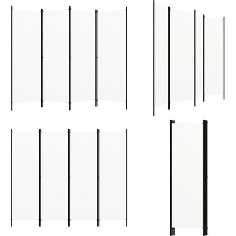 4-tlg. Raumteiler Weiß 200x180 cm - Raumteiler - Paravent - Raumtrenner - Dekorationsartikel - Wohnzimmerdeko - Home & Living (1/5)