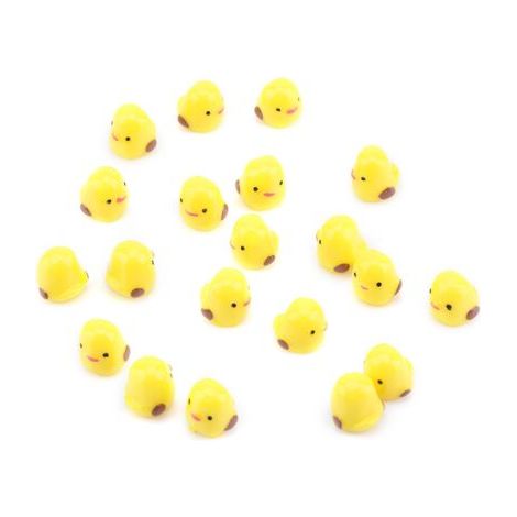 Lot de 20 mini poussins décoratifs, petits et mignons, entièrement jaunes, adorables poussins pour la maison, les fêtes, le jardin, le paysage