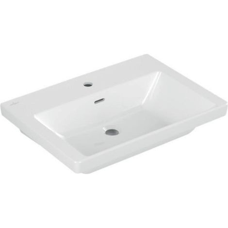 Villeroy & Boch Subway 3.0 - Lavabo 65x47 cm, con troppopieno, foro per miscelatore, bianco alpino 4A706501 (1/4)