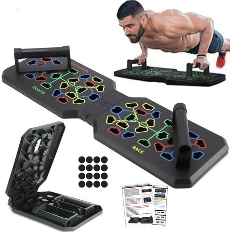 12 in 1 push-up board Opvouwbaar Draagbaar Push-up handgrepen met handvat Voor training van het hele lichaam Effectieve Effectieve training van de bovenlichaamspieren (1/5)