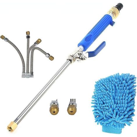 Ensemble de 6 pistolets à eau haute pression bleus pour machine de lavage de voiture (1/4)
