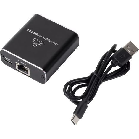 Commutateur RJ45 2 ports 1000 Mbps réseau 1 à 2 Gigabit Ethernet répartiteur pour ordinateur commutateur routeur décodeur TV (1/5)