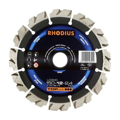 Disco de diamante Rhodius ld300 150 mm grosor 2,4 mm
