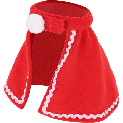 Costume de Noël doux à manteau rouge pour chien, chat, lapin et cochon d'Inde (1/5)