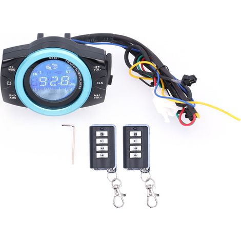 Amplificateur de puissance MP3 pour moto, lecteur Audio de musique, 87.5 à 108MHz, avec télécommande, porte-clés, DC12V (1/5)