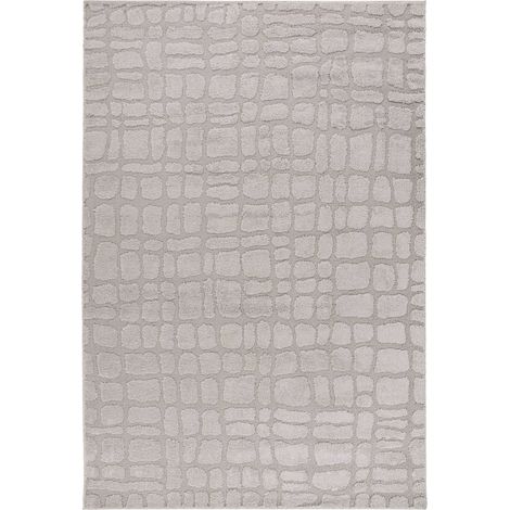 Tapis argenté doux à poils courts effet brillant - 150 x 80 cm (1/5)