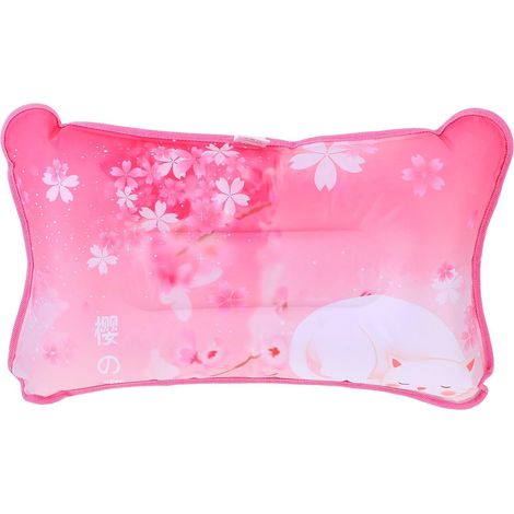 Oreiller de Glace Gonflable Imperméable en PVC et Tissu Polyester, Haute Résistance la Pression, Réutilisable, Pause Déjeuner en Été (1/5)
