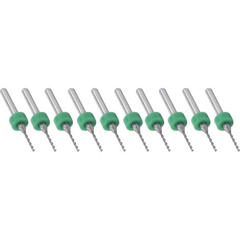 10 forets hélicoïdaux en alliage de tungstène pour micro-circuits imprimés, outil rotatif, bijouterie, gravure CNC, matériel de 1 mm (1/5)