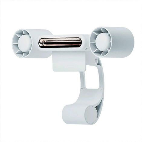 Climatiseur portable recharge ventilateur avec LED lampe luminous mute four vitesse suspendu écran petit blanc (1/5)