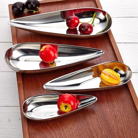 Serviettenablage aus Edelstahl, Schale für Melonenkerne, Gewürzschale (mittlere Größe) (1/5)