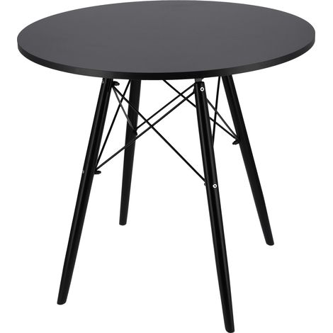 Mesa redonda marrón escandinava moderna para salón, comedor, cocina