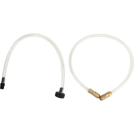 Kit de tubes de pont de remplissage d'huile, 2 pièces, PVC et cuivre, purge de bateau adapté aux systèmes de direction hydrauliques hors-bord, connecteur en plastique