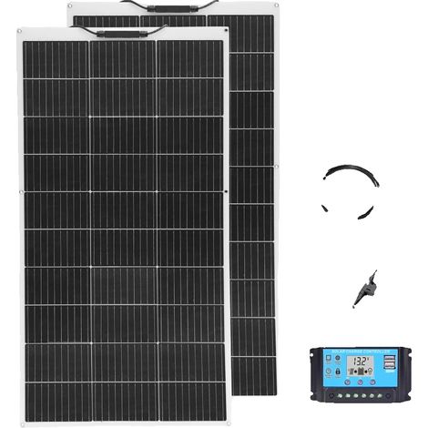 Panneau Solaire, Haute Efficacité, Design Flexible, 12V 200W kit solaire (1/2)