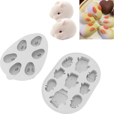 Silikon-Kuchenformen, Schokoladenformen in Küken- und Hasenform aus Epoxidharz, Eiswürfelbehälter, DIY-Backutensilien (1/5)