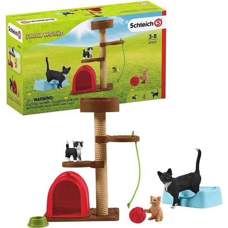 Schleich 42501 Farm World Play Set - diversión para gatitos, juguetes a partir de 3 años