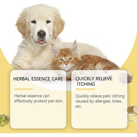 Pet Skin Soothing Spray: Gentle ingredients improve skin discomfort in cats and dogs. -- Pet Skin Care Spray -- BIEMMEDUE (1/4)