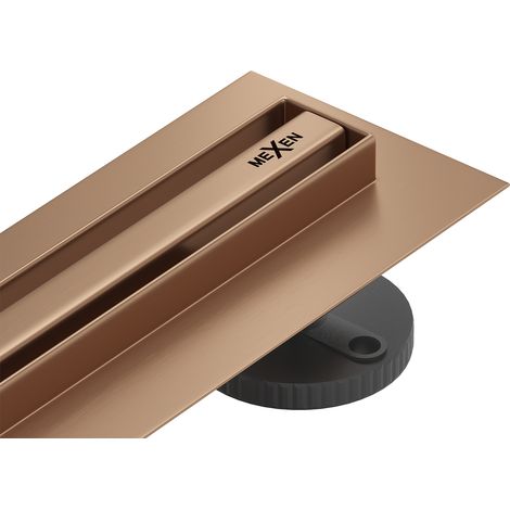 Mexen Flat 360° Slim drehbarer linearer Abfluss 140 cm, gebürstetes Kupfer - 1C41140 (1/5)