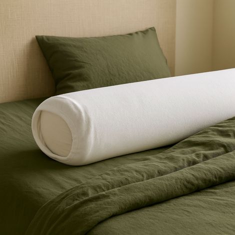 Protège traversin Imperméable Molleton 240grs/m2 Blanc 90 cm