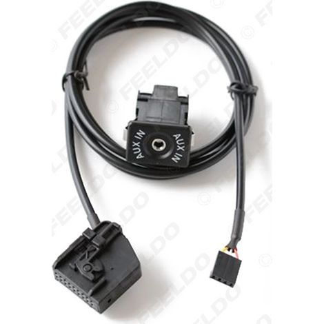 Compatible avec les adaptateurs de câble audio AUX 3,5 mm et les connecteurs AUX des modèles Volkswagen, Audi MFD2, RNS2, Ford et Skoda.