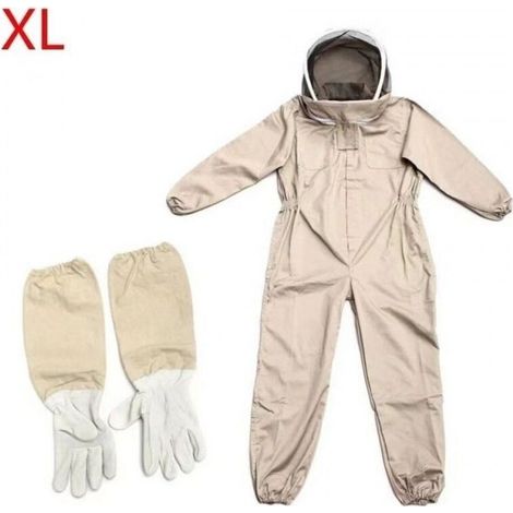 Vêtements D'apiculture Avec Des Gants, Combinaison D'apiculteur En Coton Naturel Avec Voile D'escrime Unisexe(XL) (1/5)