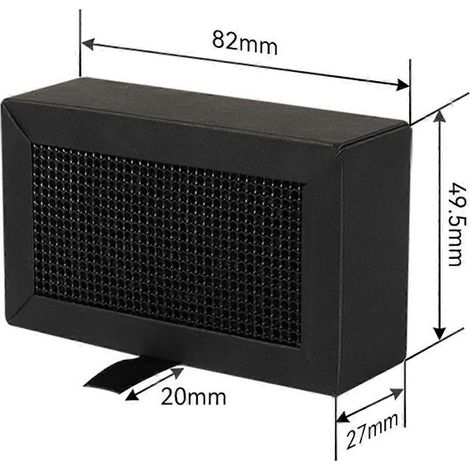 Filtre à air à charbon actif pour imprimantes 3D, noir