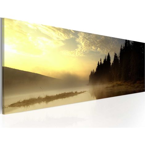 Quadro - Nebbia sul lago - 135x45 (1/4)