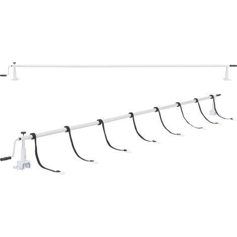 Enrouleur pour bâche de piscine à longueur réglable 147-555 cm (1/4)