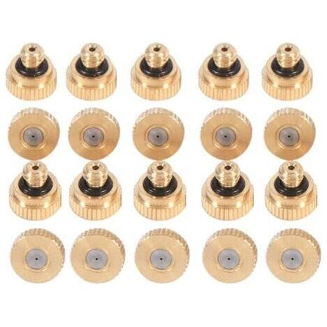 Buses de brumisation en laiton pour système de refroidissement (0,4 mm) 10/24 UNC Garden 20pcs (1/4)