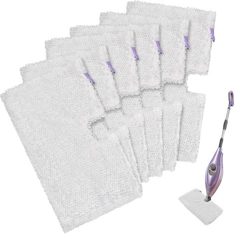 Set mit 6 wiederverwendbaren Mikrofaser-Ersatzpads für Dampfmopps – passend für Shark Dampfmopps der Serien S3500, S3501, S3601, S3550, S3901 und SE450 – für eine gründliche Bodenreinigung (1/5)