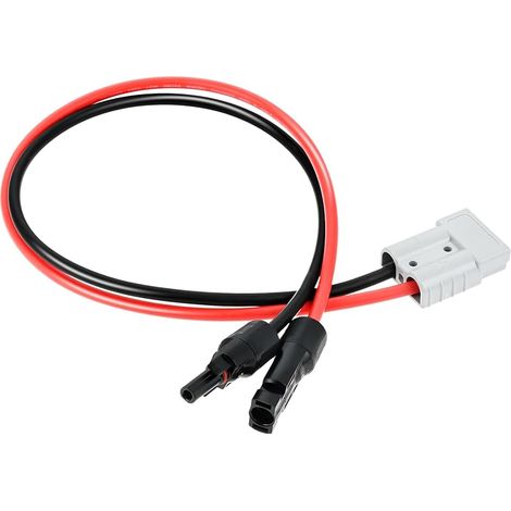 Anderson Fiche solaire vers câble de connecteur 50 A, fiche 10 AWG pour panneau solaire, kits de connecteurs RV (1/5)