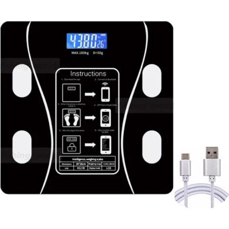 Beyamis Body fat scale 180 kg Bluetooth Smart BMI Digital sans fil échelle de salle de bain (1/5)