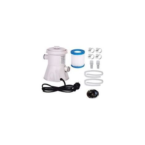 (Gris)Pompe de filtration de piscine - 300 gallons - Électrique 220 V - PVC durable - Filtre à cartouche (1/4)