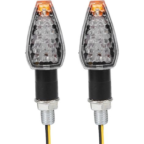 Lot de 2 clignotants LED pour moto Yamaha, 14 LED, 10 mm, jaunes, feux indicateurs de direction de moto (1/5)