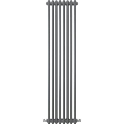 Acezanble Vertical Traditional Cast Iron Style Radiator 1500x380mm 2 Column Anthracite