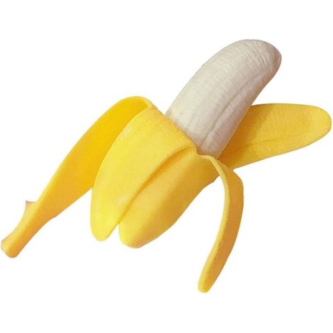Quetschbare Bananen-Stressspielzeug - Dekompressionssimulation mit Gummiband (1 Stück) (1/5)