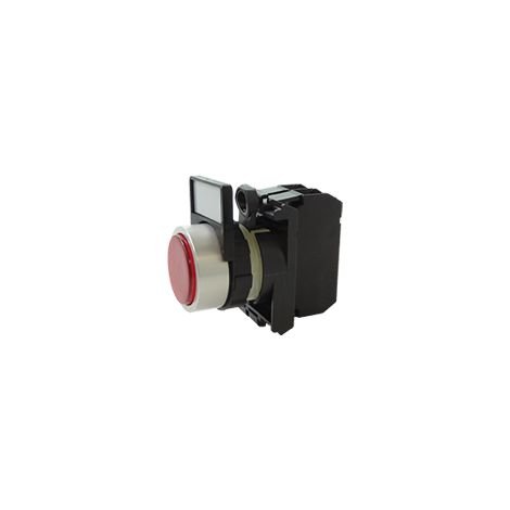 Bouton poussoir lumineux composé rouge + 1NC 24 V BPCLPR1NC024