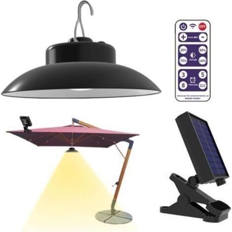 Lampes solaires pour parasols, Lampe de Parasol 3Pcs/Set Solaire Télécommande Chargement USB Affichage de Puissance 1.2W Lumières pour Tente Camping Patio Deck, Lumière Chaude (1/2)