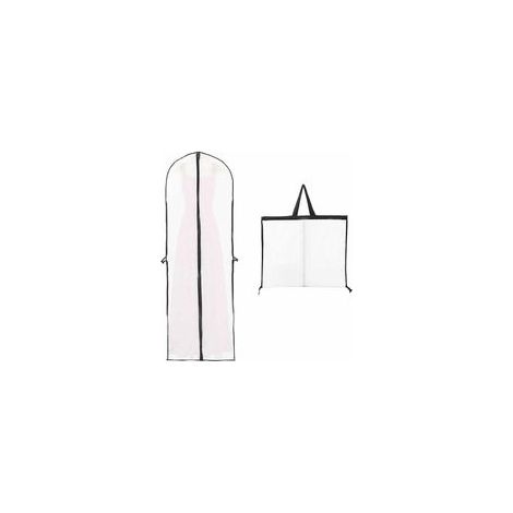 Housse pour robe de mariée 60 x 180 cm, sac à vêtements long pour robes de mariée, anti-poussière, imperméable et résistante à l'humidité, avec fermeture éclair portable (1/5)