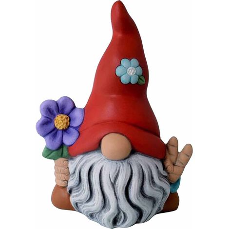 Nain De Jardin - Statue En Résine - Décoration Extérieure Et Intérieure - Résistant Aux Intempéries Et Aux Rayons UV - Lot De 1 (1/4)